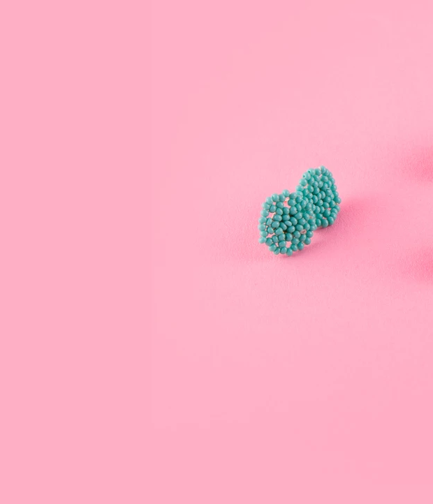 Blue Round Studs