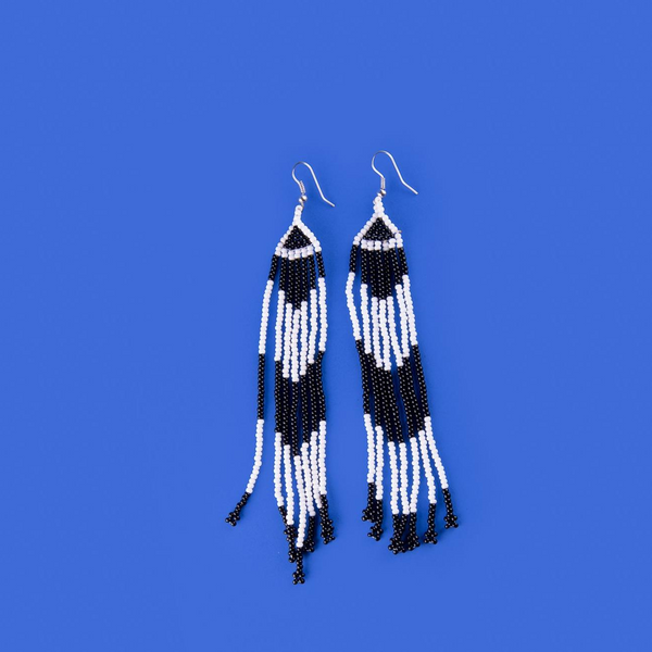 B&W long earrings