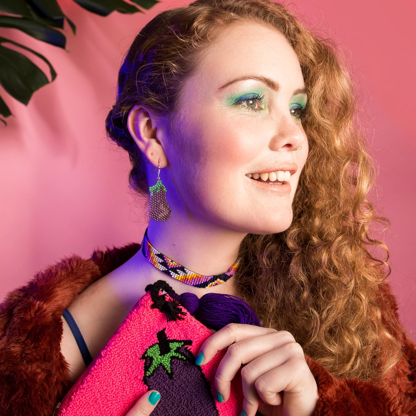 Eggplant Earrings