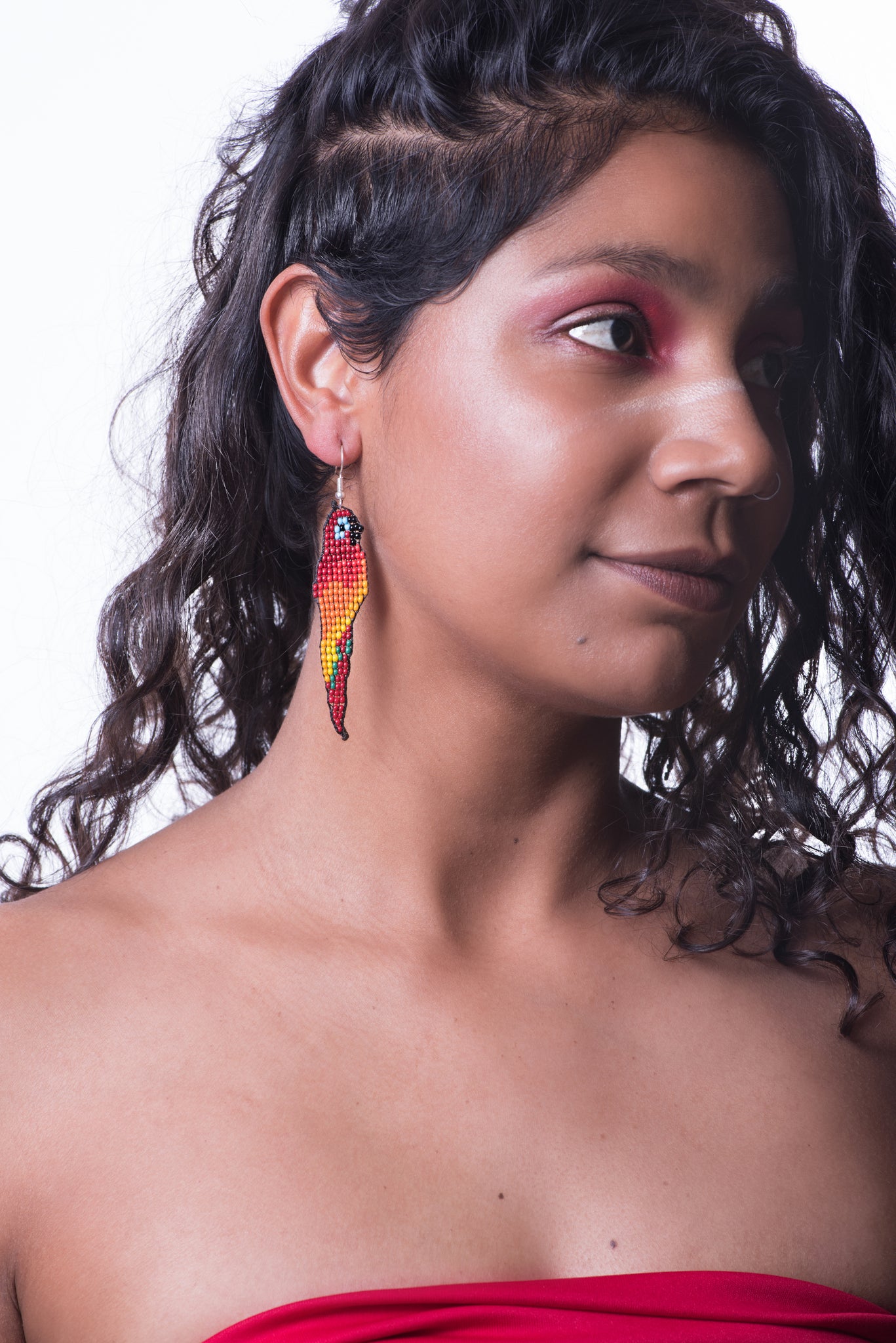 Red Parrot Earrings