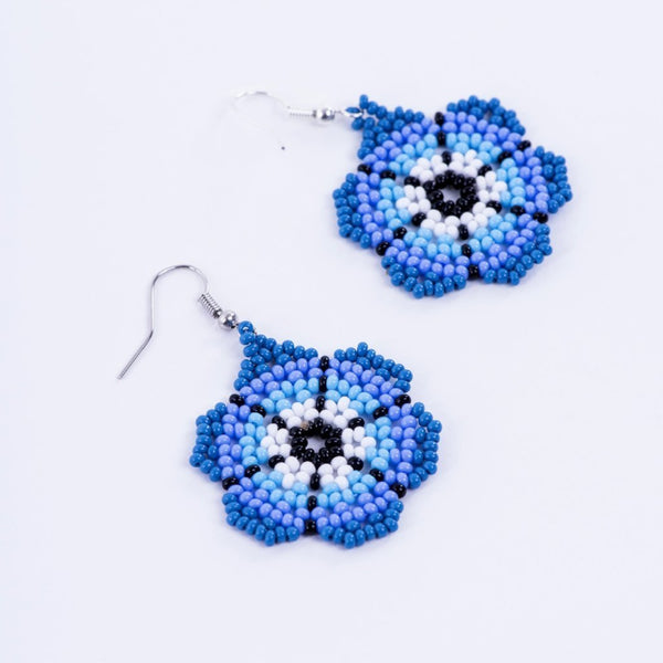 Blue Flower Earrings
