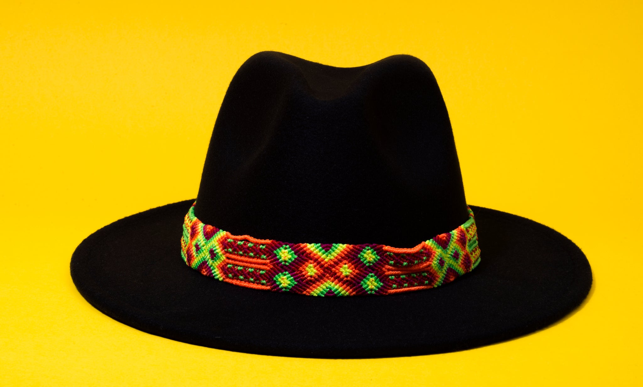 Green Weaved hat belt