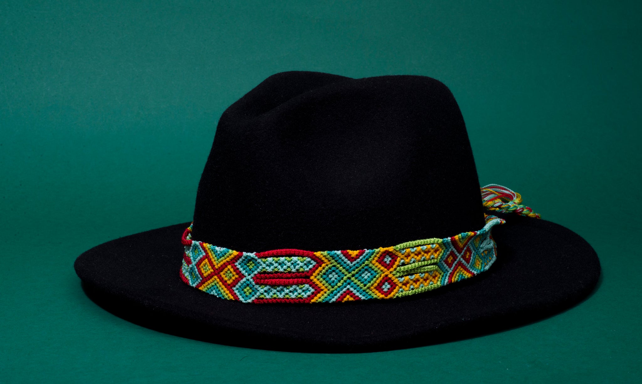 Rainbow Weaved Hat Belt